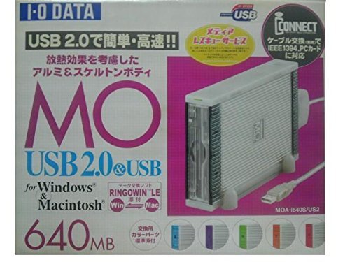 I-O DATA USB2.0 & i-CONNECT対応 640MB MOドライブ MOA-i640S/US2　(shin