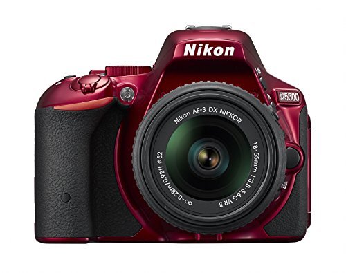 Nikon デジタル一眼レフカメラ D5500 18-55 VRII レンズキット レッド 2416万画素 3.2型液晶 タッチパネル 　(shin