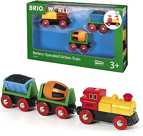 BRIO ( ブリオ ) WORLD バッテリーパワーアクショントレイン [全3ピース] 対象年齢 3歳~ ( 電車のおもちゃ 木のレー　(shin_画像1