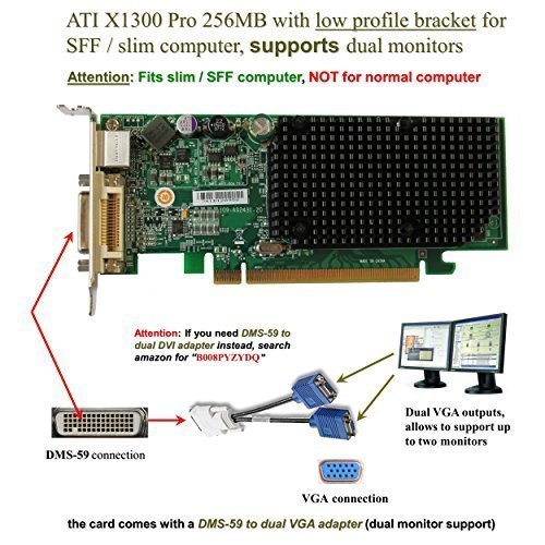 新品同様 Radeon ATI X1300 DMS-59アダプター付き (shin ビデオカード