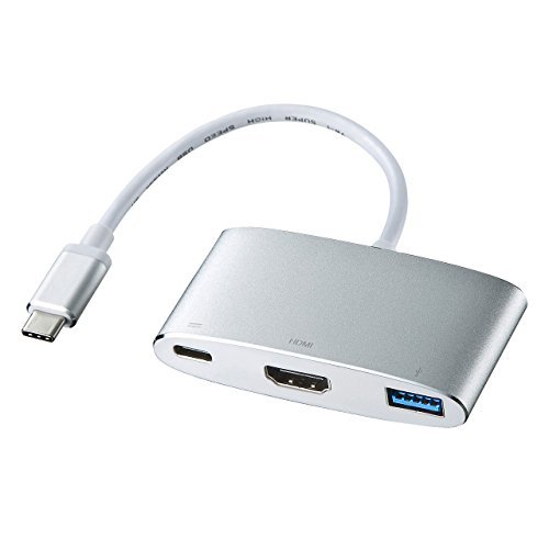 サンワサプライ USB Type C-HDMIマルチ変換アダプタプラス AD-ALCMHDP01　(shin
