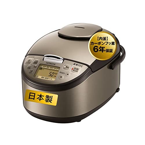 日立 炊飯器 5.5合 圧力IH 本体日本製 黒厚鉄釜 蒸気セーブ RZ-AG10M T ライトブラウン　(shin_画像1