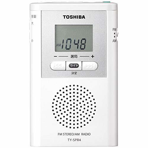 東芝 ワイドFM/AMポケットラジオTOSHIBA TY-SPR4-W　(shin_画像1