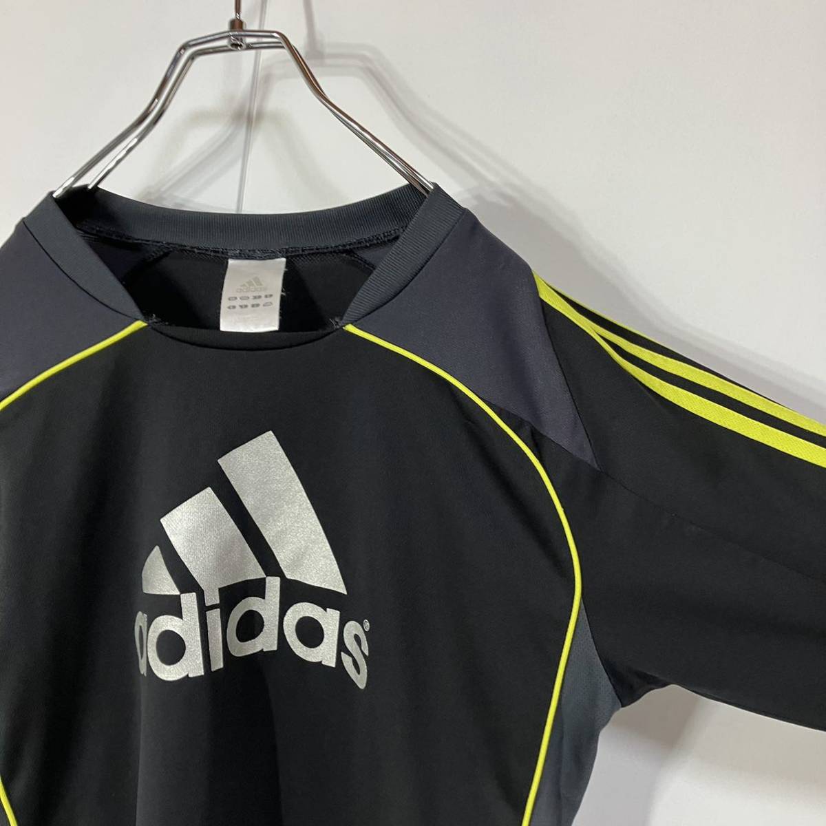 adidas Adidas Performance большой Logo принт 3шт.@ линия переключатель длинный рукав la gran сетка футболка б/у одежда S