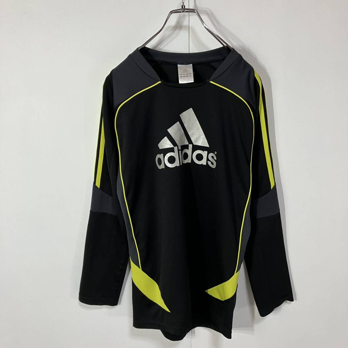 adidas Adidas Performance большой Logo принт 3шт.@ линия переключатель длинный рукав la gran сетка футболка б/у одежда S