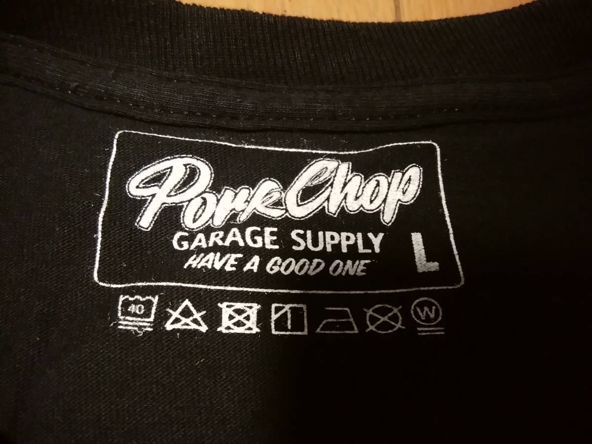 【PORKCHOP GARAGE SUPPLY ポークチョップ ガレージサプライ】長袖TシャツL 豚肉の部位プリント入り キムタク着モデル 限定 人気アイテム_画像3