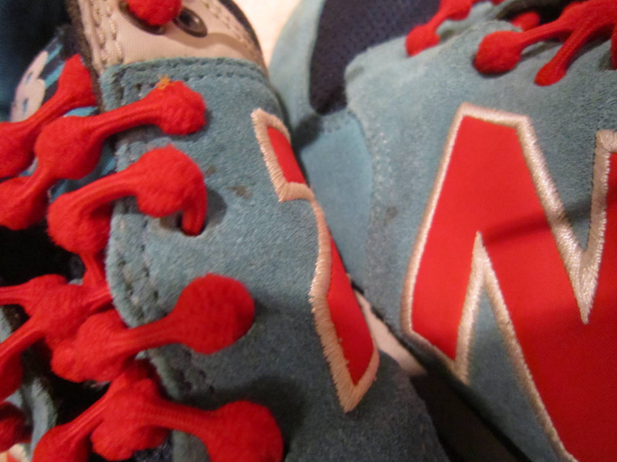 ニューバランス　NB　ML574SOG　青紺赤　27㎝ D　US9　　　 　new balance　ブルー/ネイビー/レッド　2015年製　 結ばない靴紐付　 wj2310a_画像8