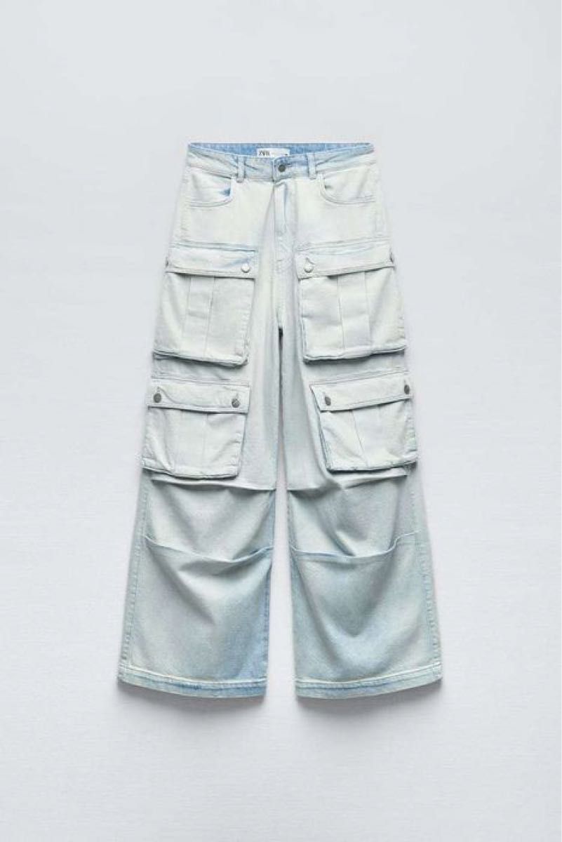 ZW MID-RISE CARGO デニムパンツ ZARA