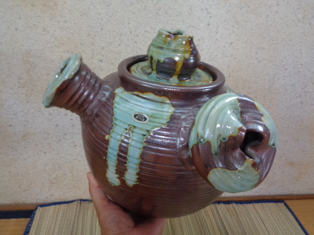  Shigaraki . large tea bin * small teapot * earthenware teapot / hand ... large tea bin * large small teapot / beautiful goods 