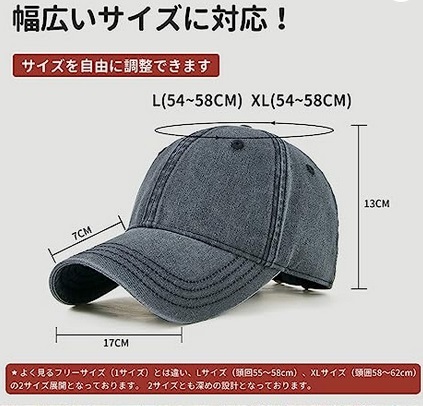 送料無料５６～６２cm 大きいサイズ 帽子・ 無地 野球帽 コットン100% 紫外線対策 日よけ 特大帽子１００_画像4