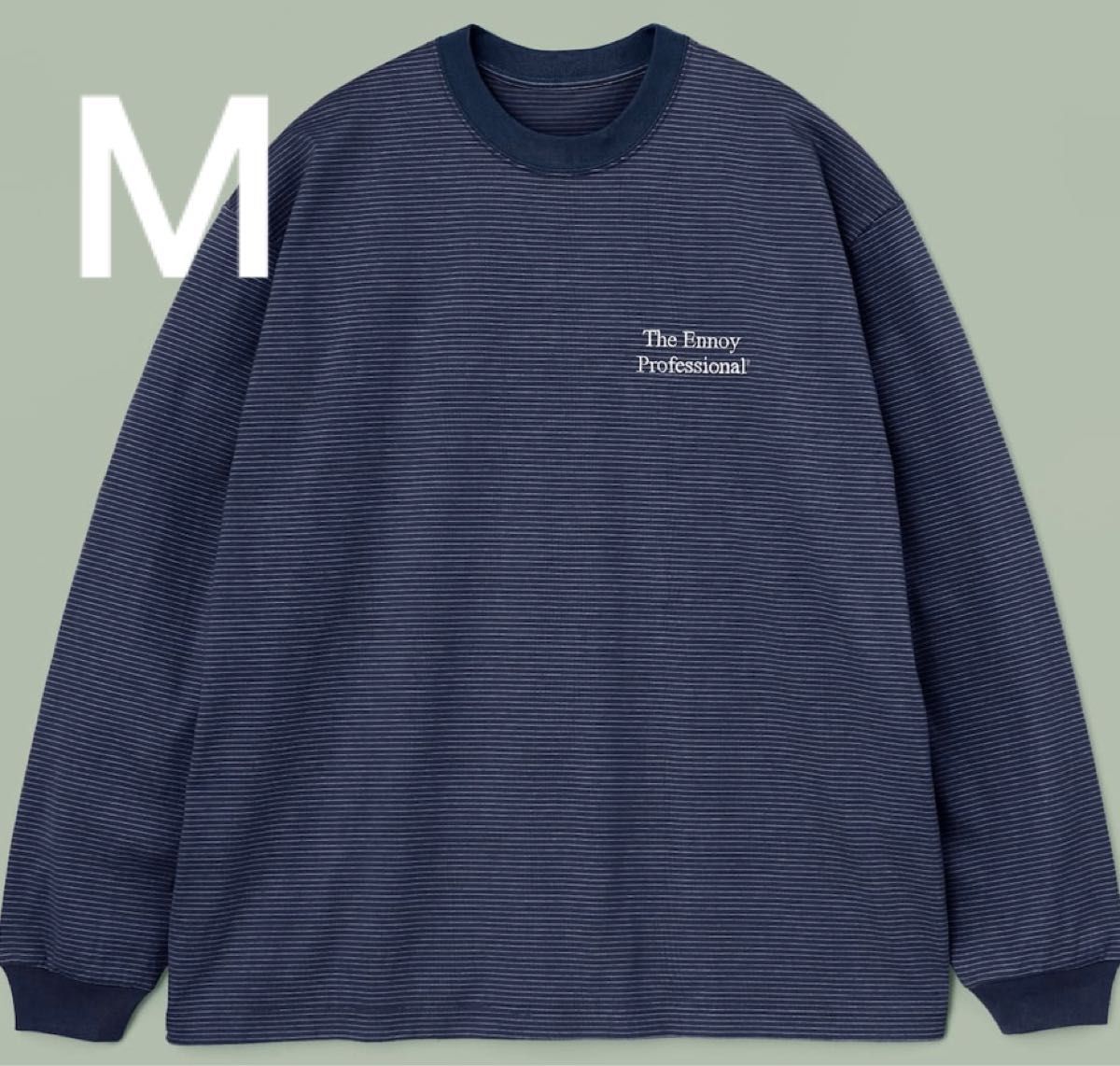 ENNOY L/S BORDER T-SHIRTS NAVY M-