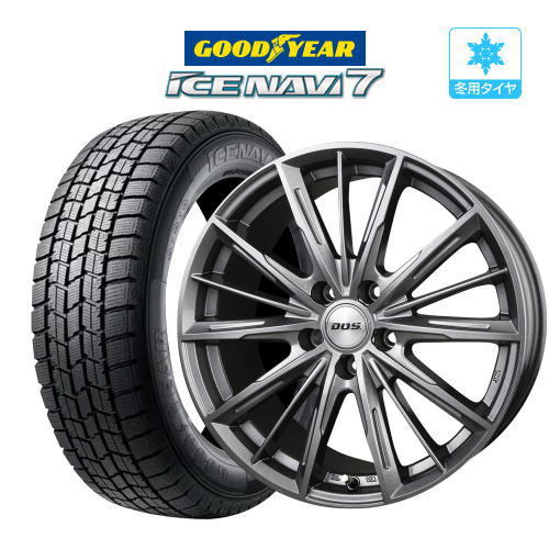 【2023年製】スタッドレス 4本セット BADX DOS LC-15 グッドイヤー アイスナビ 7 195/60R17 60系プリウス_画像1