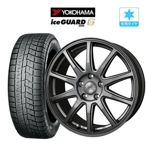 スタッドレスタイヤ ホイール 4本セット ロクサーニスポーツ SP10 ヨコハマ アイスガード IG60 185/65R15 フリード(GB5)_画像1