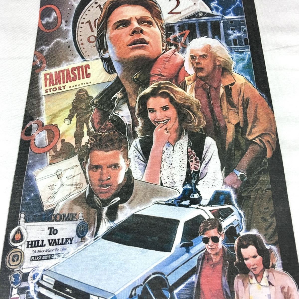 新品 バックトゥザフューチャー マーティ ドク デロリアン 映画ポスター Tシャツ S M L XL ビッグ オーバー サイズ XXL~5XL ロンT パーカー_画像7