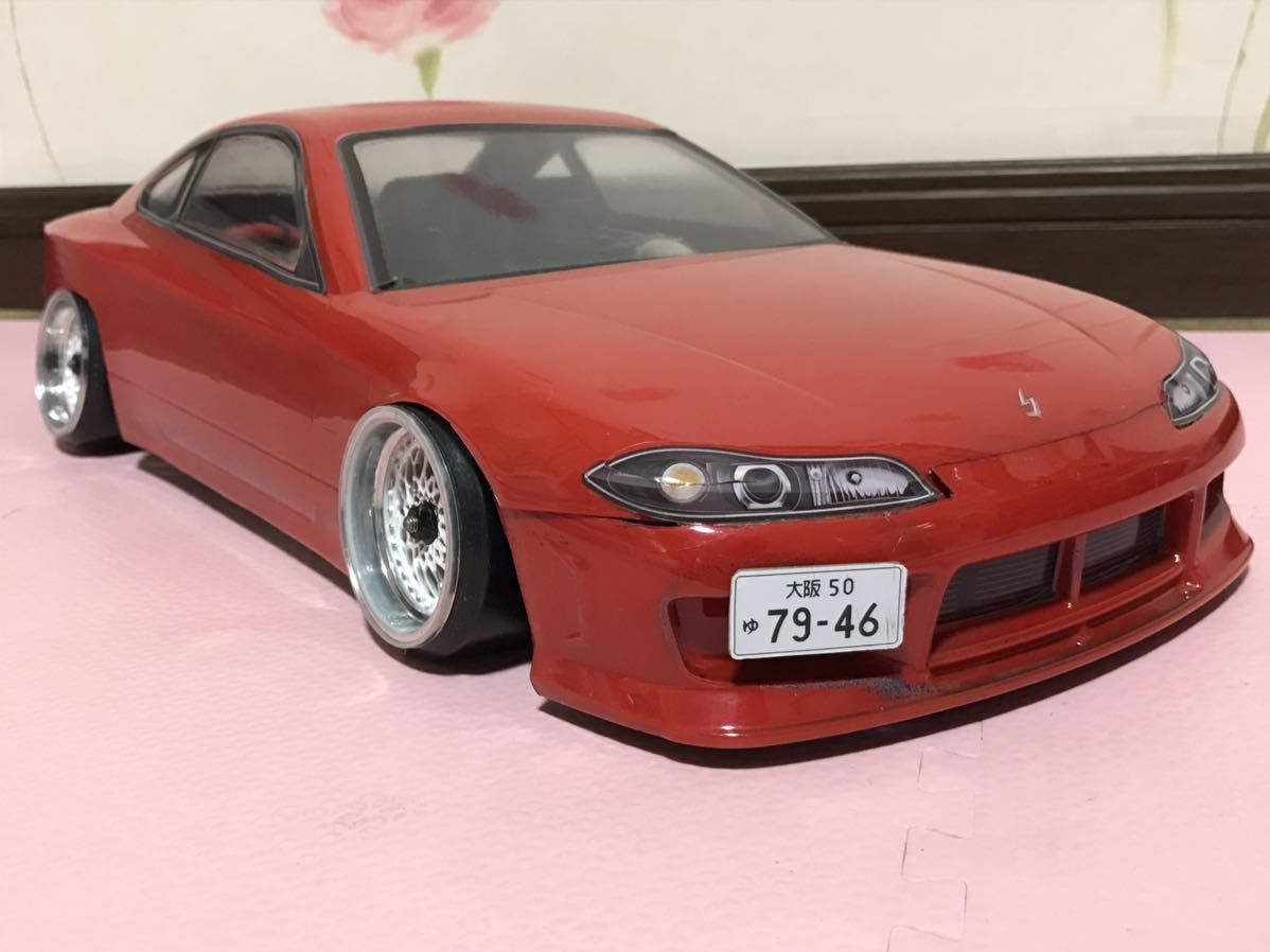 送料無料　未走行　1/10 日産 シルビア S15 スーパーレッド　ラジコンボディ　ABCHOBBY NISSAN SILVIA ドリフト DRIFT_画像1