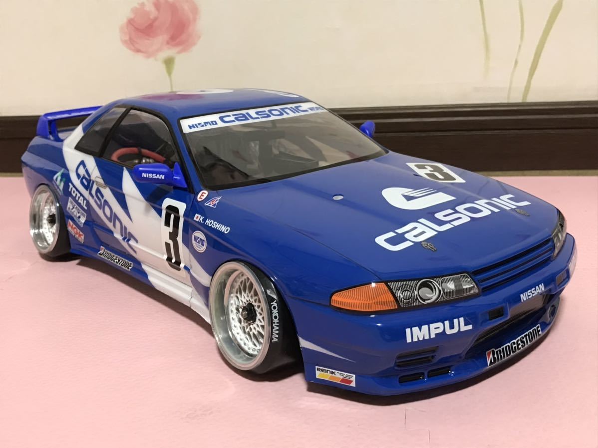 送料無料　未走行　1/10 日産 スカイライン GT-R R32 カルソニック レーシングカー タミヤ TAMIYA NISSAN SKYLINE CALSONIC RACING CAR_画像2