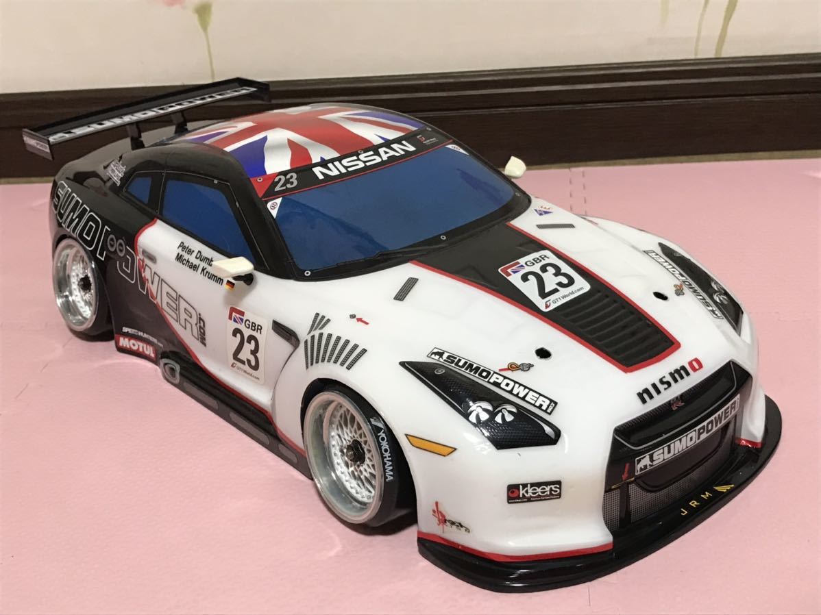 送料無料 1/10 未走行 スーモ パワー 日産 GT-R レーシングカー ラジコンボディ タミヤ TAMIYA SUMO POWER NISSAN R35 RACING CAR_画像1