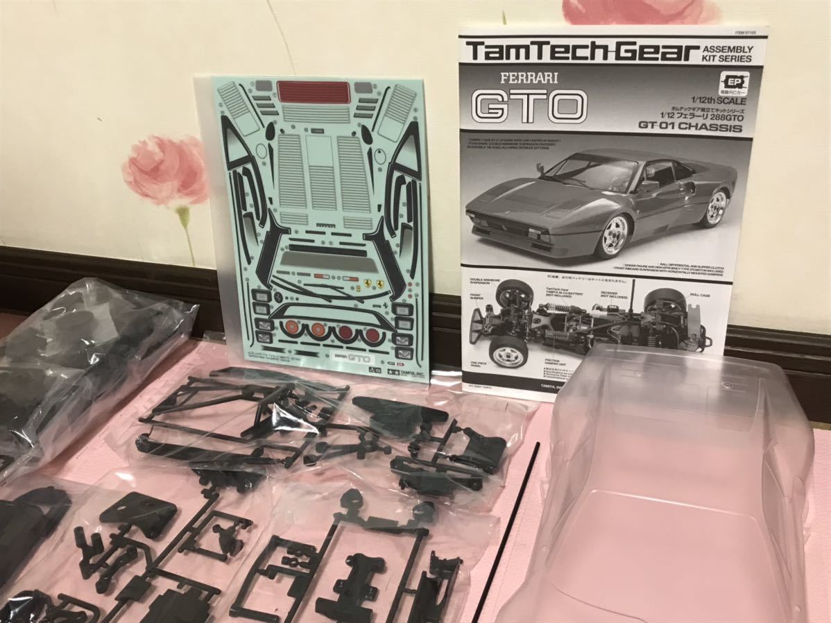 送料無料　1/12 未組み立て　タムテックギア フェラーリ 288GTO ラジコン車体 タミヤ TAMIYA TamTech-Gear FERRARI GT-01シャーシ