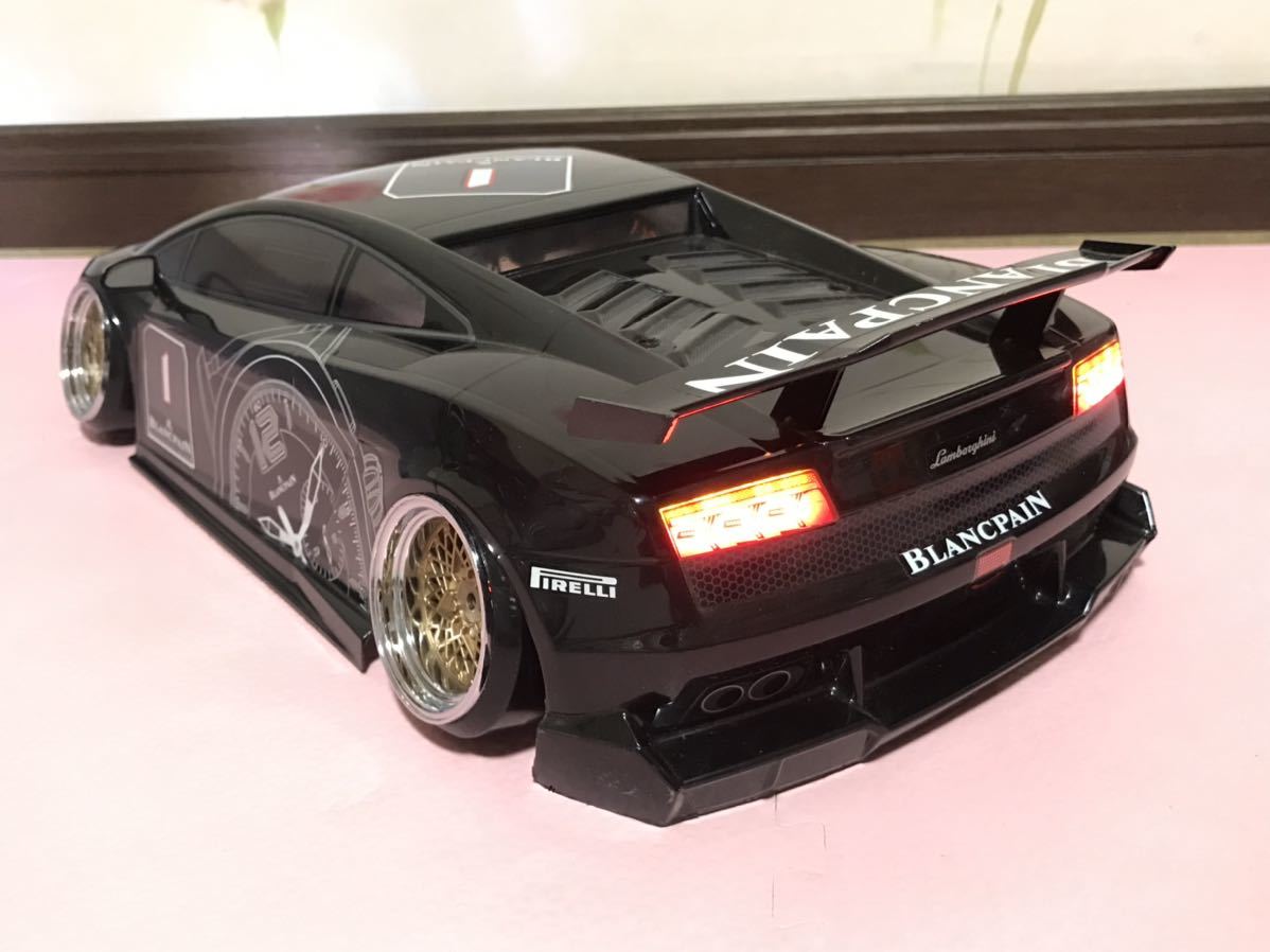 送料無料　1/10 フルLED仕様 ランボルギーニ ガヤルド LP560-4 スーパー トロフェオ ラジコンボディ タミヤ TAMIYA LAMBORGHINI GALLARDO_画像5