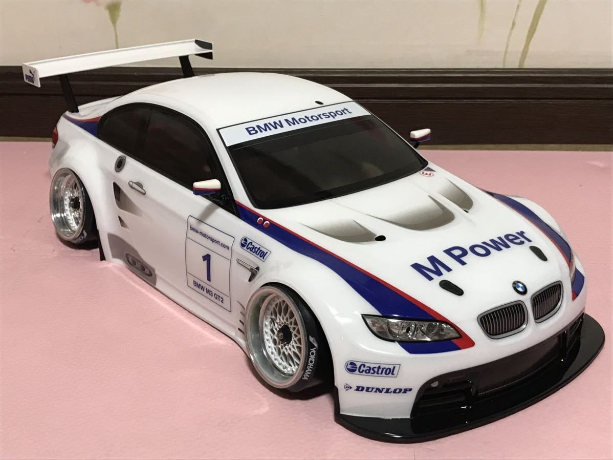 送料無料　1/10 未走行　BMW M3 GT2 2009 レーシングカー LED付き　ラジコンボディ　タミヤ TAMIYA RACING CAR_画像1