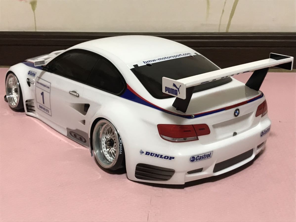 送料無料　1/10 未走行　BMW M3 GT2 2009 レーシングカー LED付き　ラジコンボディ　タミヤ TAMIYA RACING CAR_画像6