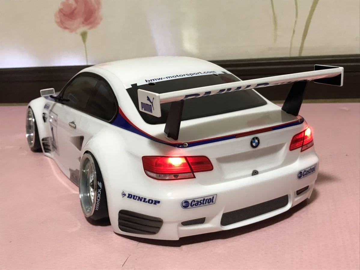 送料無料　1/10 未走行　BMW M3 GT2 2009 レーシングカー LED付き　ラジコンボディ　タミヤ TAMIYA RACING CAR_画像5