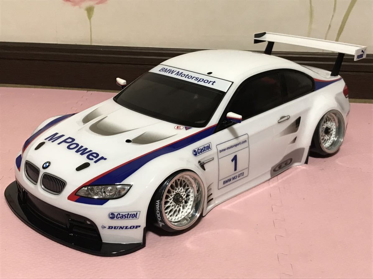 送料無料　1/10 未走行　BMW M3 GT2 2009 レーシングカー LED付き　ラジコンボディ　タミヤ TAMIYA RACING CAR_画像4