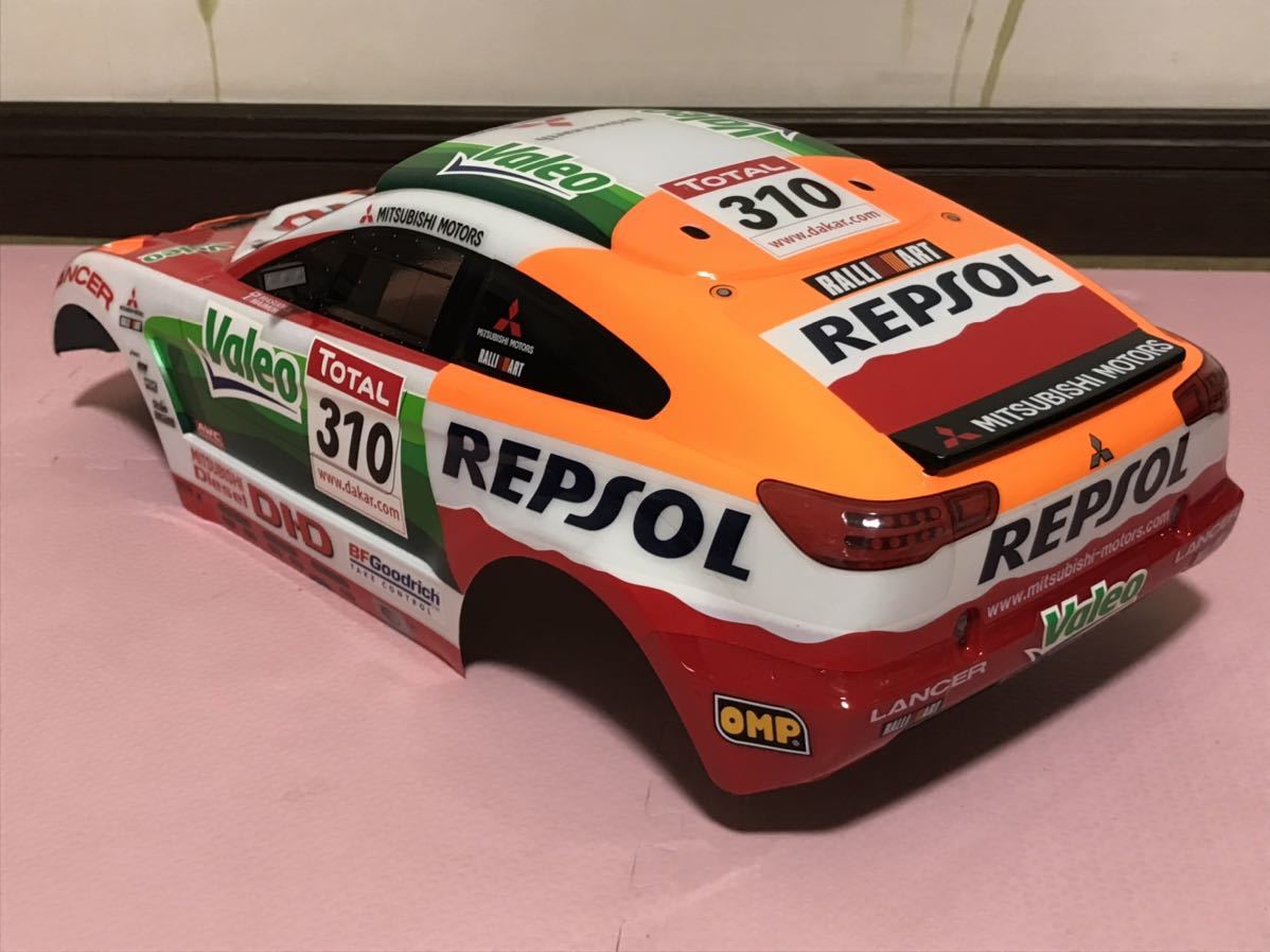 送料無料　1/10 未走行 三菱 レーシングランサー ラリーカー　LED付き ラジコンボディ　タミヤ TAMIYA MITSUBISHI RACING LANCER RALLY CAR_画像6