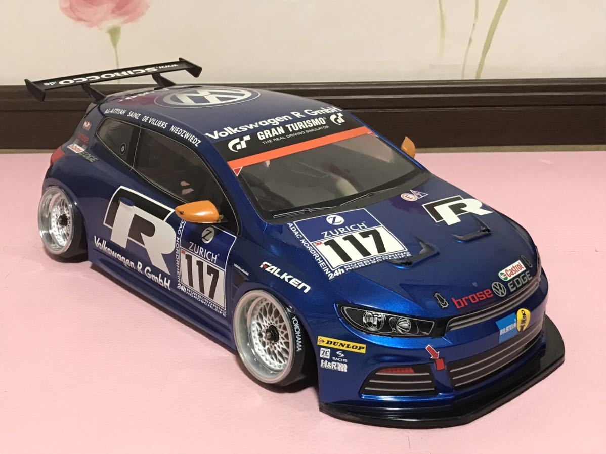 送料無料　1/10 フォルクスワーゲン　シロッコ　レーシングカー　ラジコン　ボディ　タミヤ　TAMIYA VOLKSWAGEN SCIROCCO RACING CAR