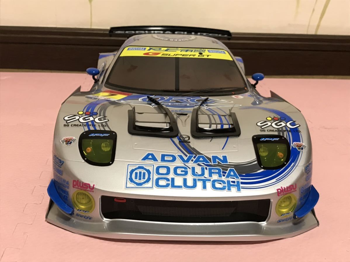 送料無料　1/10 タミヤ　マツダ RX-7 ORC 雨宮 SGC-7 レーシングカー　ラジコンボディ　TAMIYA MAZDA AMEMIYA RACING CAR