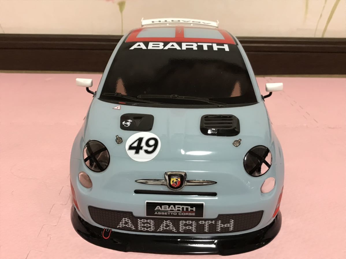 送料無料　未走行　Mシャーシ用　タミヤ　フィアット アバルト 500 アセット コルセ ラジコンボディ TAMIYA FIAT ABARTH 500 ASSETTO CORSE