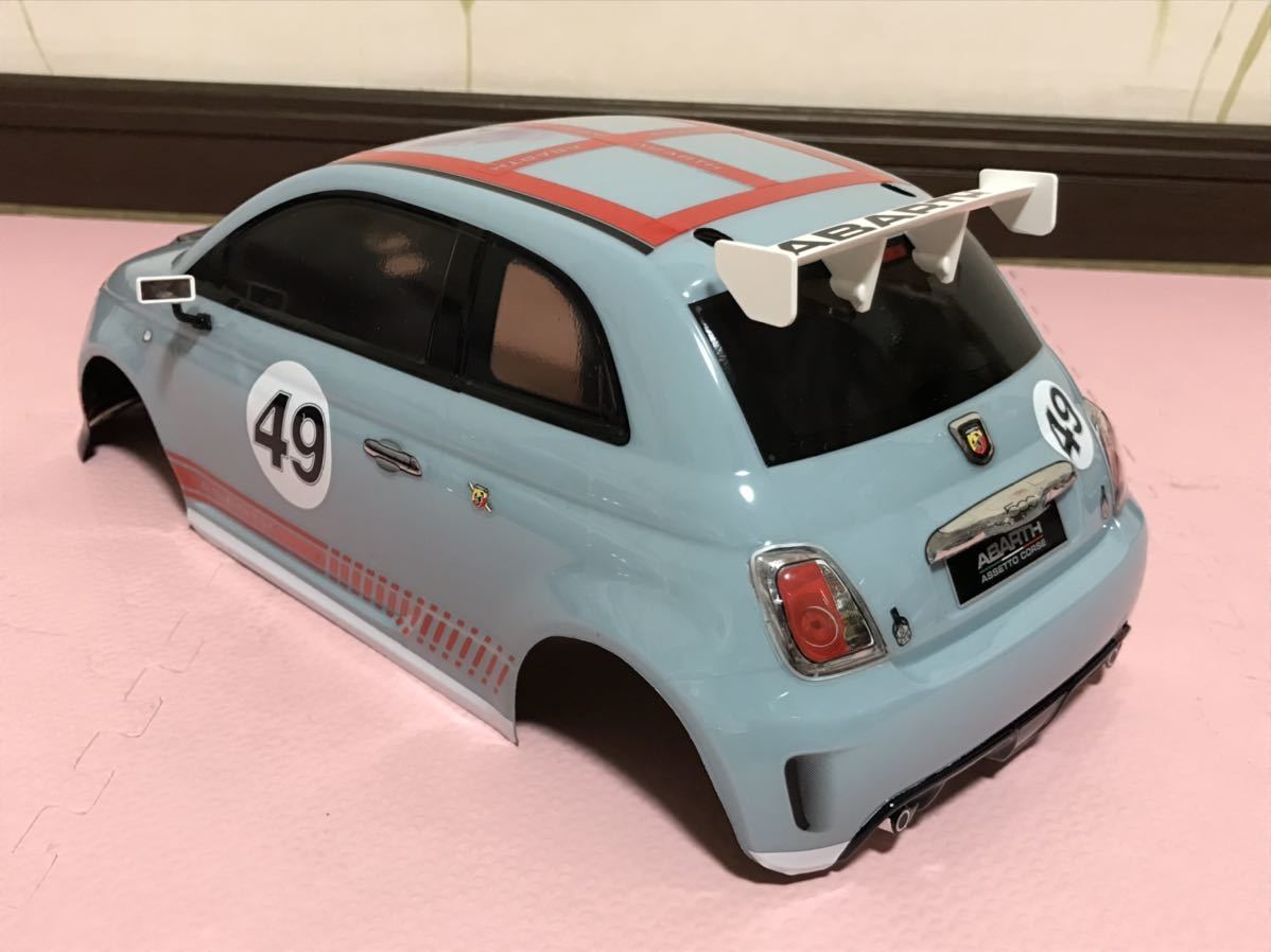 送料無料　未走行　Mシャーシ用　タミヤ　フィアット アバルト 500 アセット コルセ ラジコンボディ TAMIYA FIAT ABARTH 500 ASSETTO CORSE