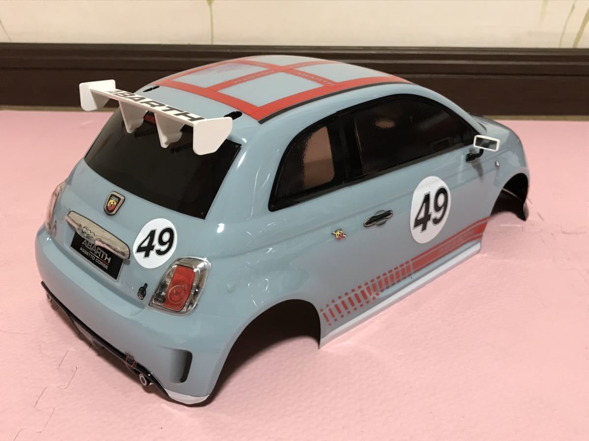 送料無料　未走行　Mシャーシ用　タミヤ　フィアット アバルト 500 アセット コルセ ラジコンボディ TAMIYA FIAT ABARTH 500 ASSETTO CORSE