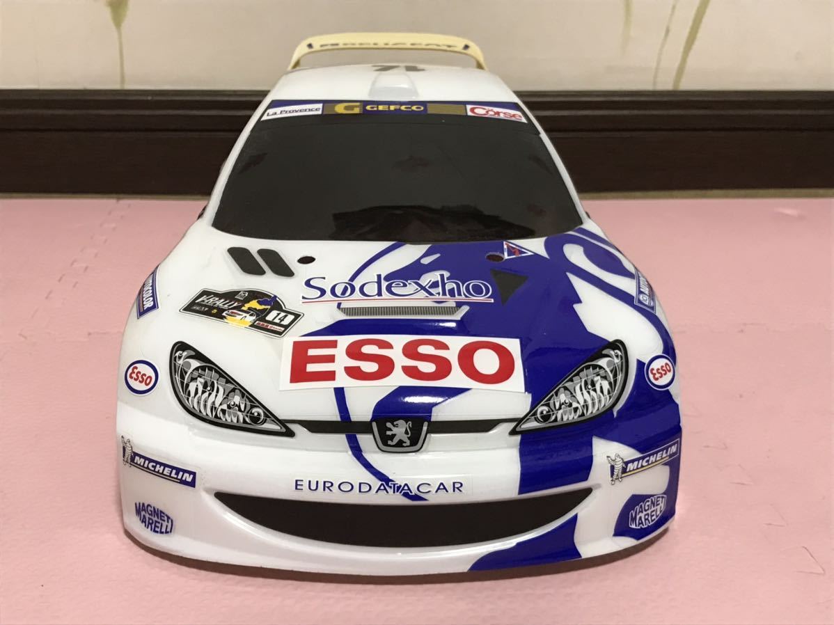 送料無料　当時物　未走行　1/10 プジョー 206 ラリーカー ラジコンボディ　タミヤ TAMIYA PEUGEOT RALLY CAR_画像2