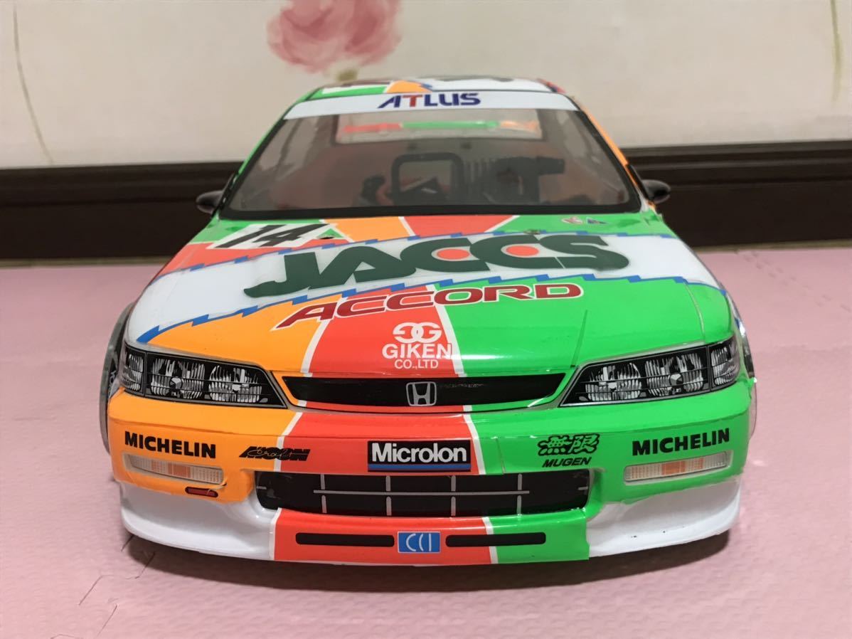 送料無料　当時物 未走行 1/10 ホンダ アコード ジャックス レーシングカー ラジコンボディ タミヤ TAMIYA HONDA ACCORD JACCS RACING CAR