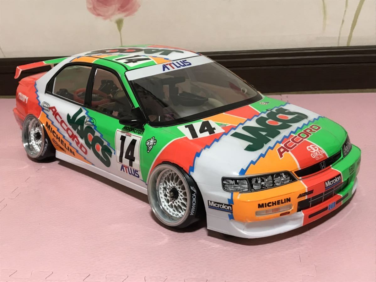 送料無料　当時物 未走行 1/10 ホンダ アコード ジャックス レーシングカー ラジコンボディ タミヤ TAMIYA HONDA ACCORD JACCS RACING CAR