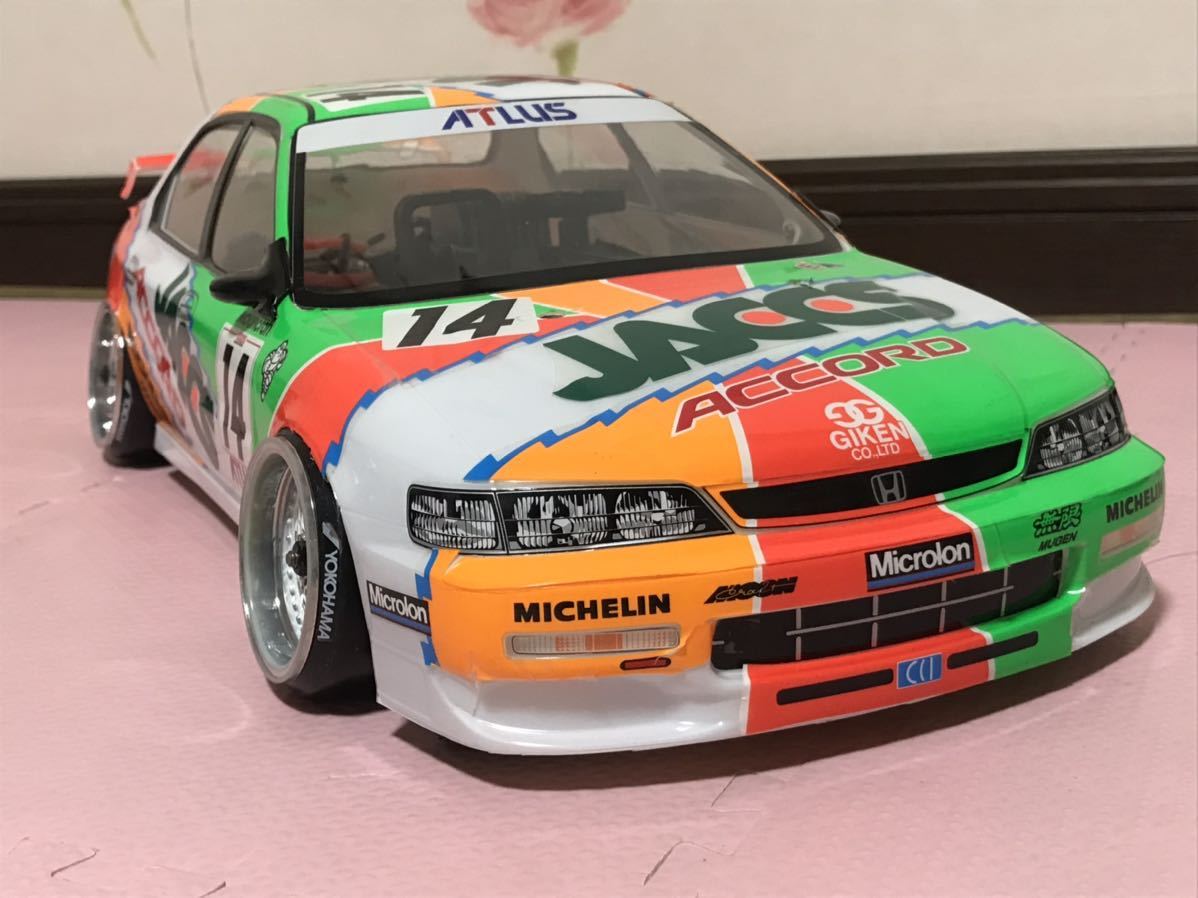 送料無料　当時物 未走行 1/10 ホンダ アコード ジャックス レーシングカー ラジコンボディ タミヤ TAMIYA HONDA ACCORD JACCS RACING CAR