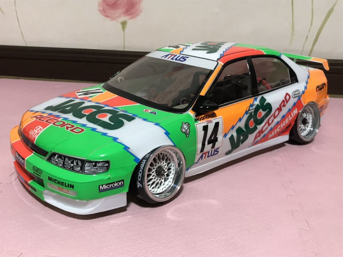 送料無料　当時物 未走行 1/10 ホンダ アコード ジャックス レーシングカー ラジコンボディ タミヤ TAMIYA HONDA ACCORD JACCS RACING CAR