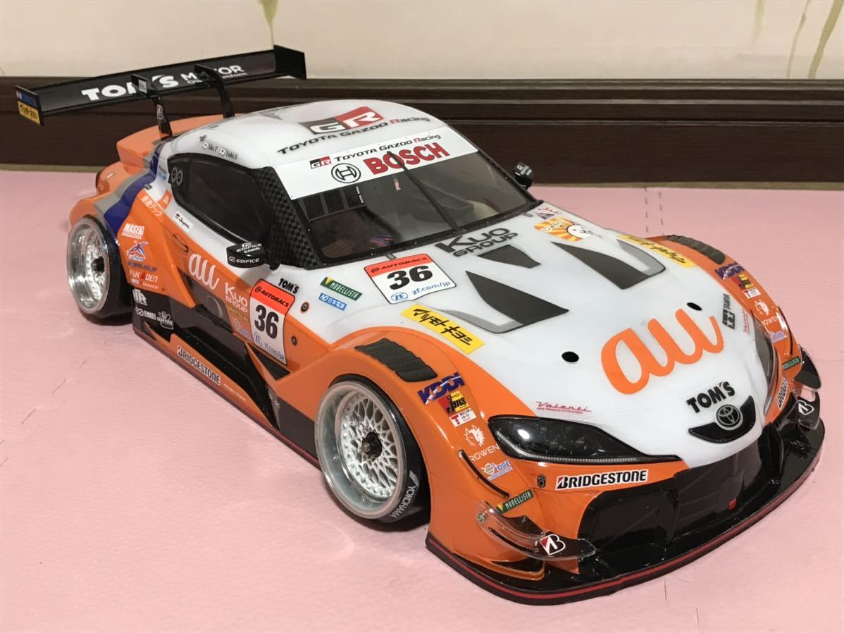 送料無料　1/10 未走行 au トムス GR スープラ GT500 レーシングカー　ラジコンボディ タミヤ TAMIYA TOM’S SUPRA RACING CAR