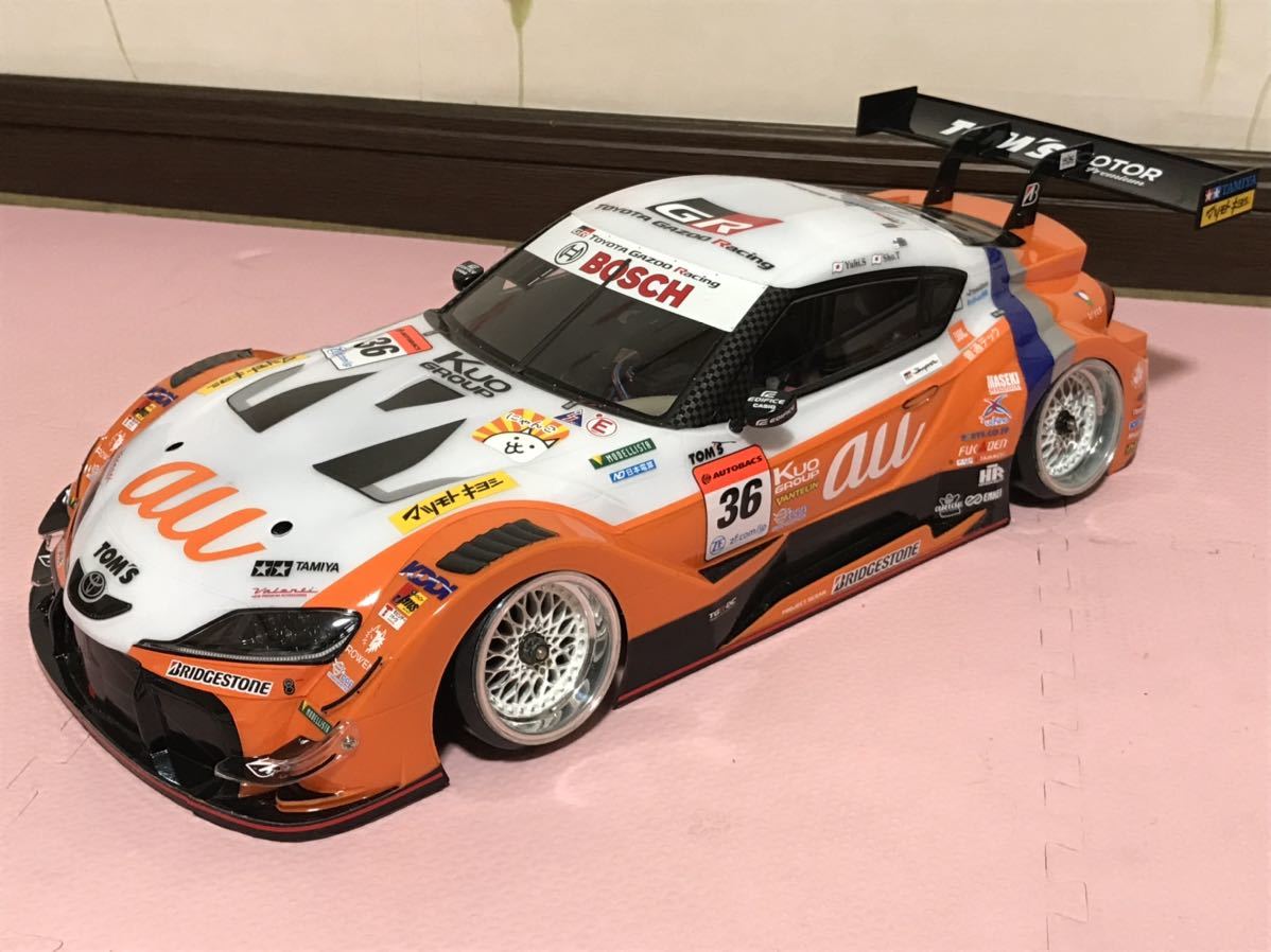 送料無料　1/10 未走行 au トムス GR スープラ GT500 レーシングカー　ラジコンボディ タミヤ TAMIYA TOM’S SUPRA RACING CAR