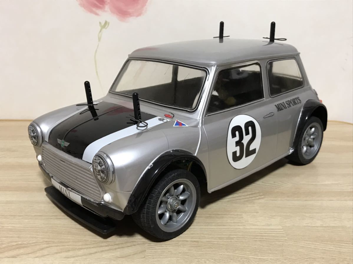 送料無料　当時物　1/10 タミヤ M-01シャーシ　アルミダンパー　ミニクーパー　ラジコン車体　TAMIYA MINICOOPER