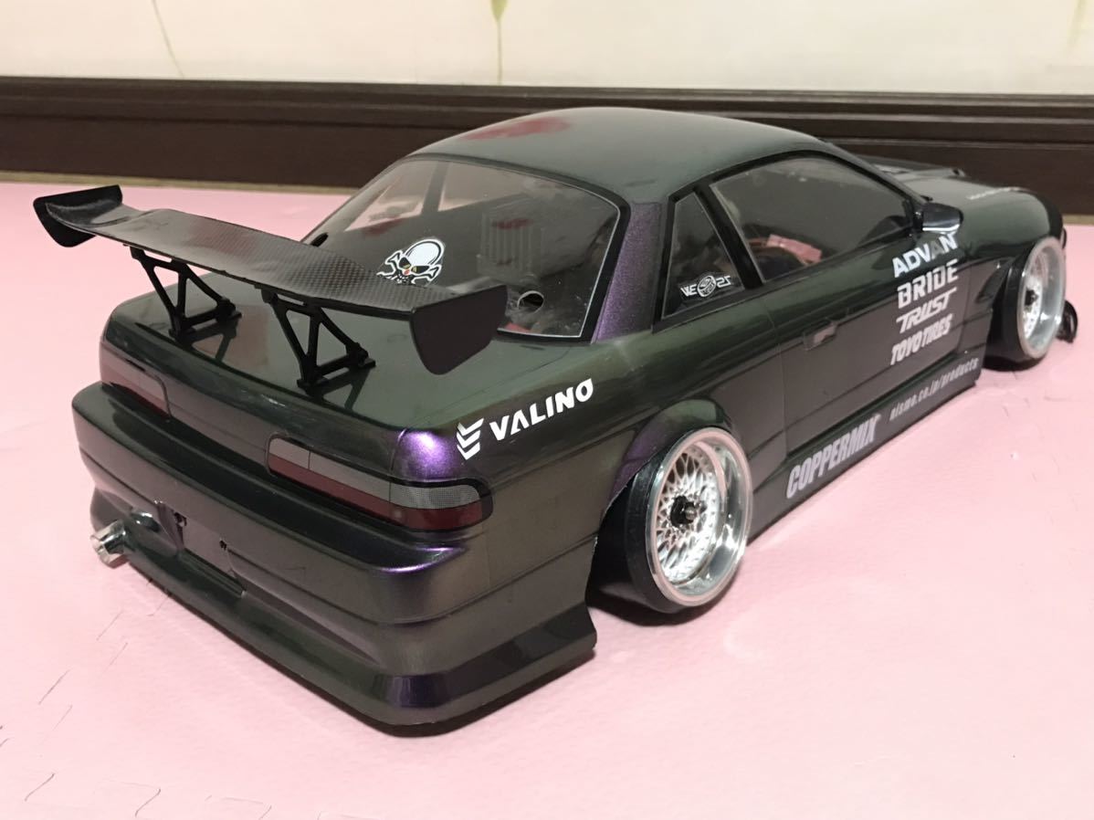 送料無料　1/10 日産　シルビア S13 マジョーラカラー　ラジコンボディ ヨコモ YOKOMO NISSAN SILVIA ドリフト DRIFT_画像6