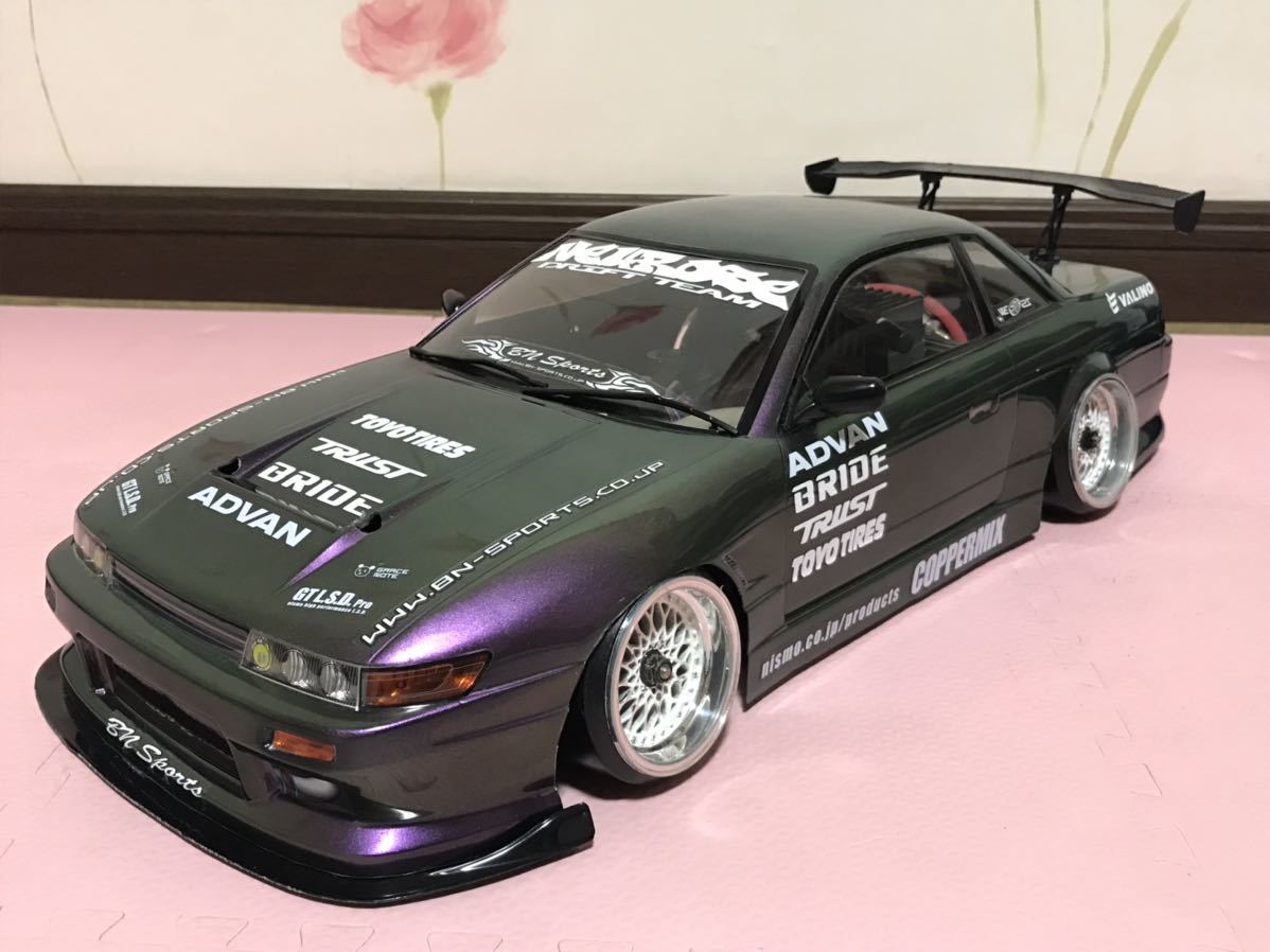 送料無料　1/10 日産　シルビア S13 マジョーラカラー　ラジコンボディ ヨコモ YOKOMO NISSAN SILVIA ドリフト DRIFT_画像4