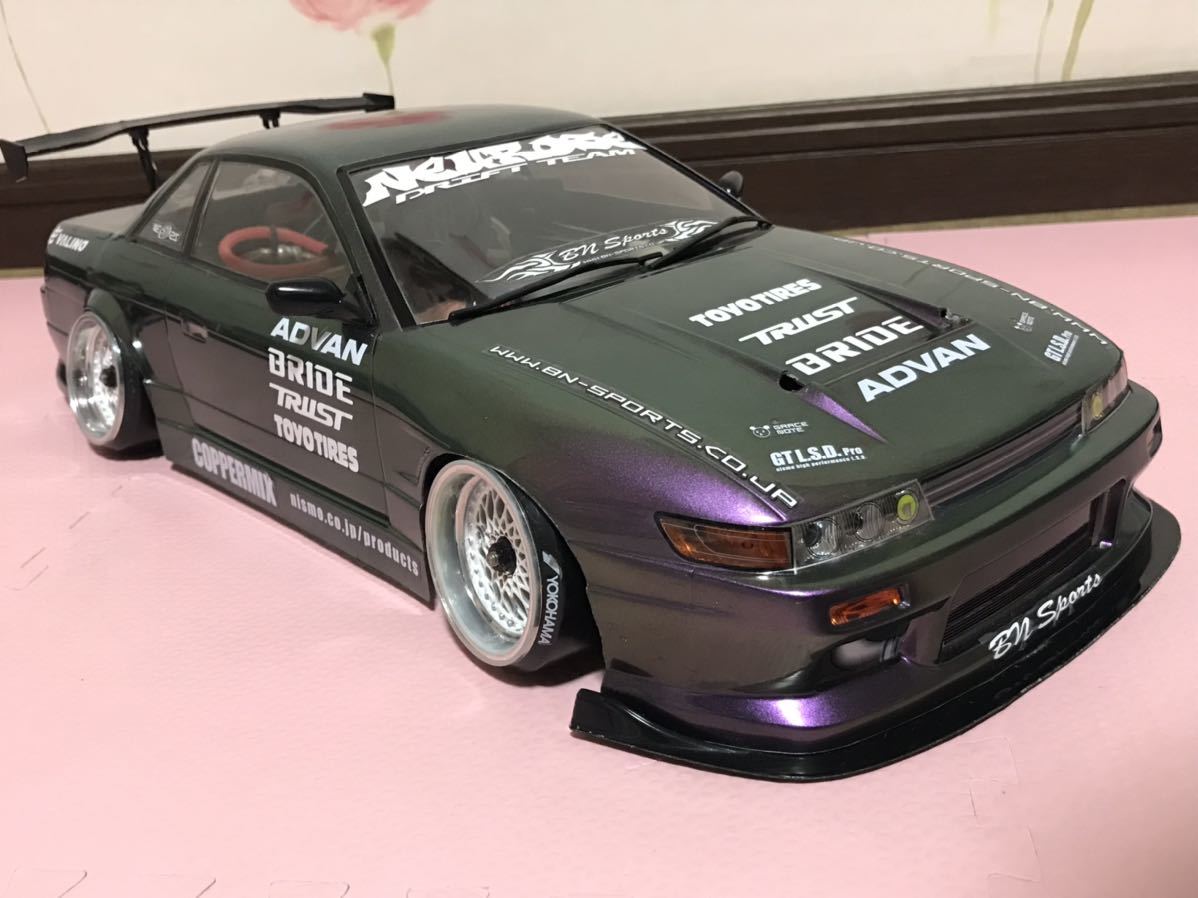 送料無料　1/10 日産　シルビア S13 マジョーラカラー　ラジコンボディ ヨコモ YOKOMO NISSAN SILVIA ドリフト DRIFT_画像2