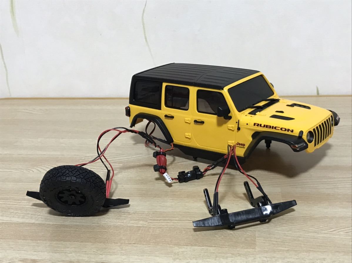 送料無料　京商ミニッツ 4×4 ジープ ラングラー ルビコン　LED付き　ラジコンボディ　KYOSHO MINI-Z JEEP WRANGLER MX-01 オフロードカー