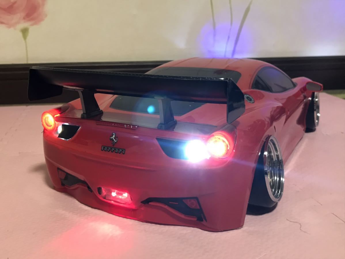 送料無料 1/10 タミヤ フェラーリ 458 GTウィング LED付き 送料無料 1/10 タミヤ フェラーリ 458 GTウィング LED付き