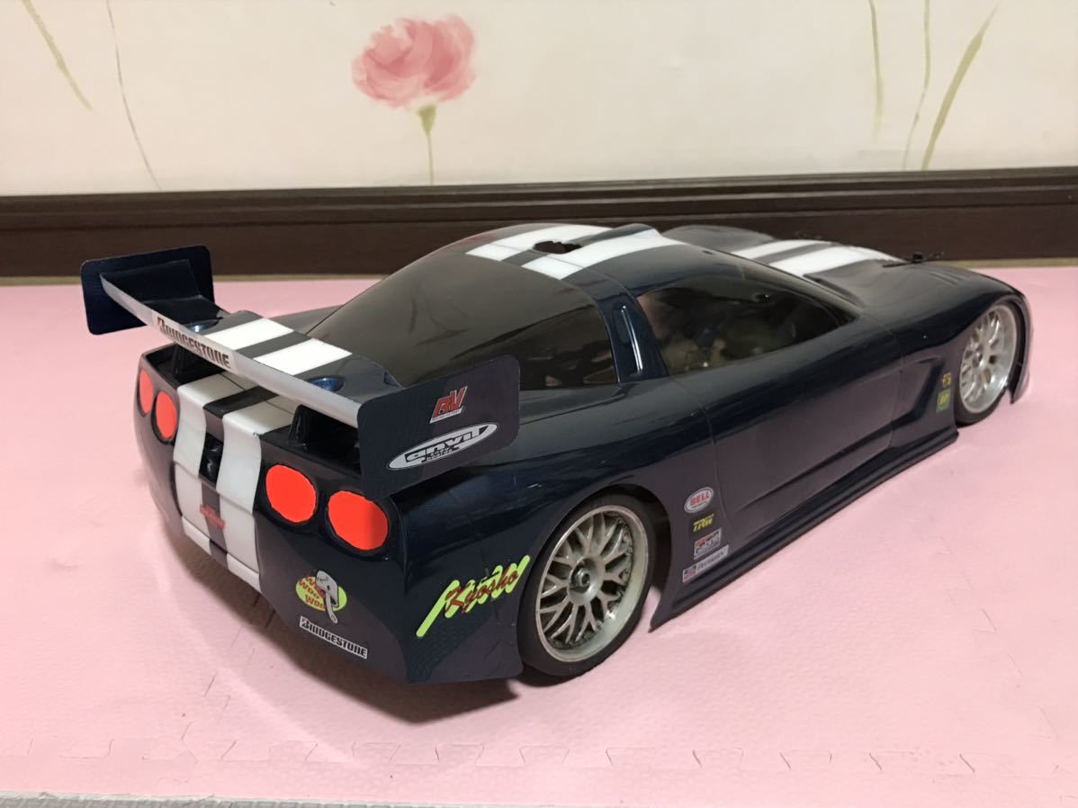 送料無料　当時物　1/8位　京商　F-TEN ラジコン車体　エンジンカー　シボレー コルベット　KYOSHO CHEVROLET CORVETTE_画像4