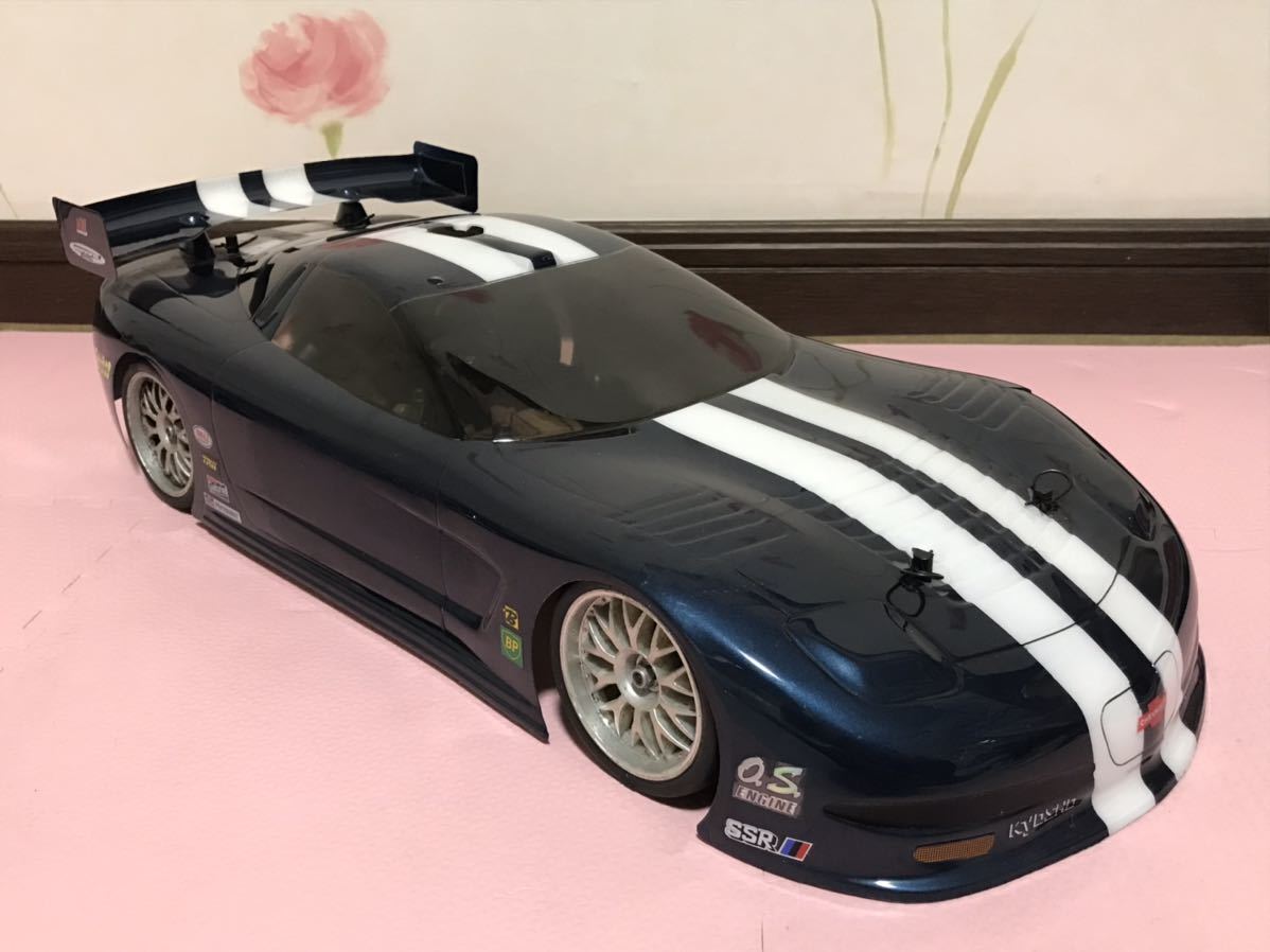 送料無料　当時物　1/8位　京商　F-TEN ラジコン車体　エンジンカー　シボレー コルベット　KYOSHO CHEVROLET CORVETTE_画像3