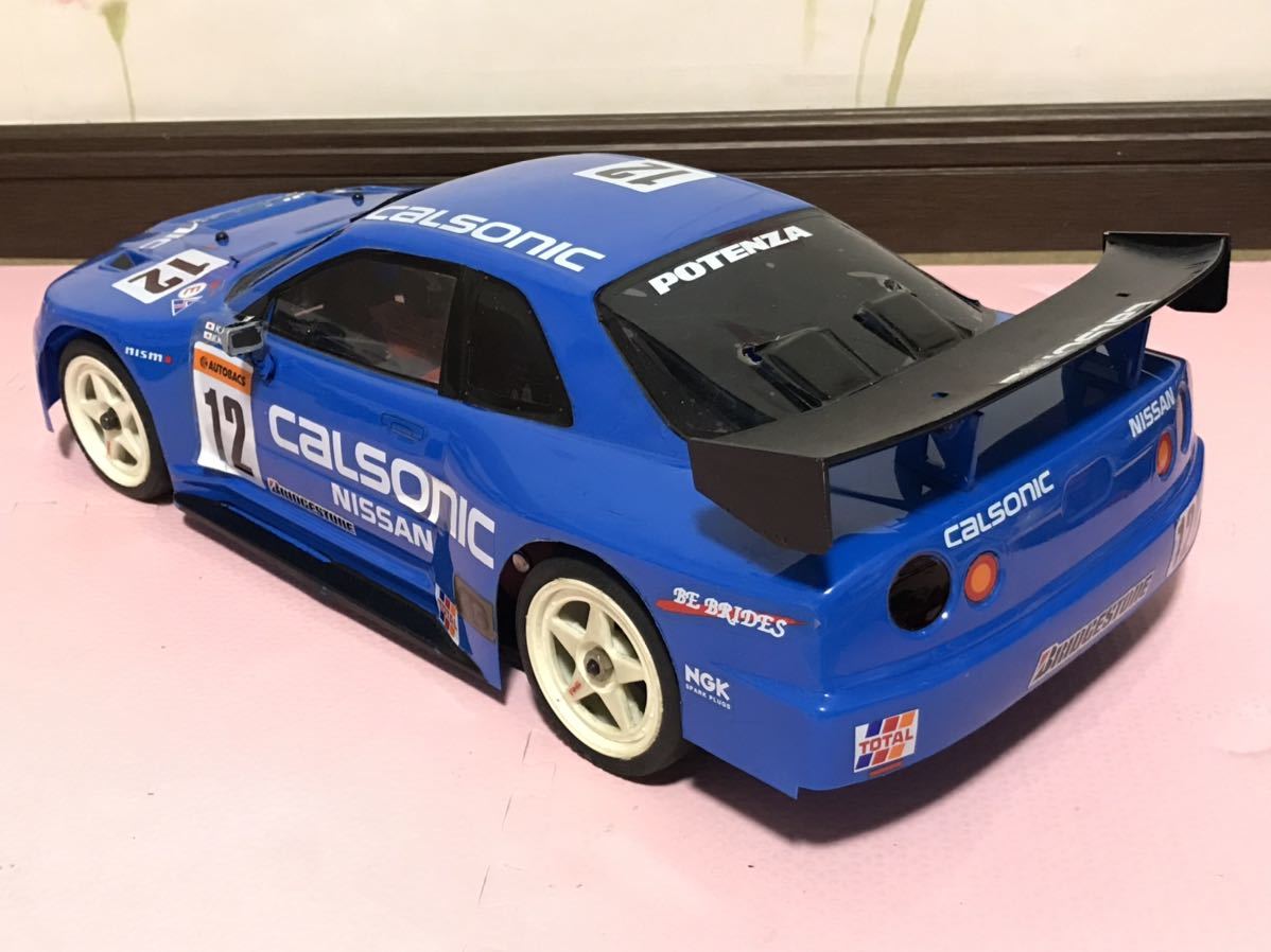 送料無料 当時物 1/10 京商 ピュアテンGP ラジコン車体 カルソニック スカイライン GT-R KYOSHO PureTen SPIDER MkⅡ 4WD CALSONIC SKYLINE_画像6