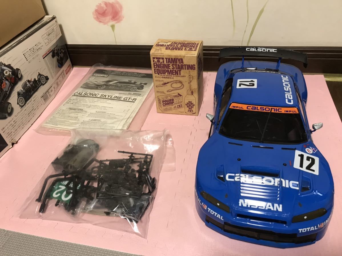 送料無料 当時物 1/10 京商 ピュアテンGP ラジコン車体 カルソニック スカイライン GT-R KYOSHO PureTen SPIDER MkⅡ 4WD CALSONIC SKYLINE_画像4